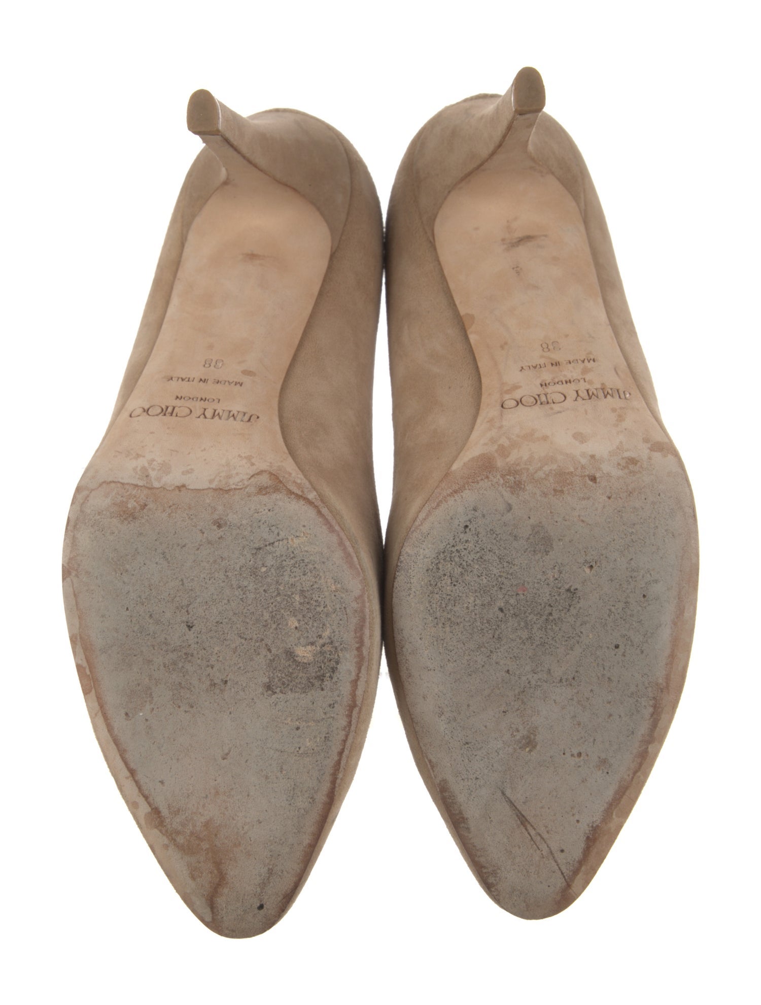 Jimmy Choo Suede Leather Trim Embellishment Pumps